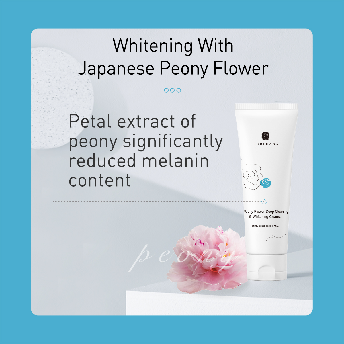 PURE HANA Peony Blossom Whitening & Repairing Moisturizing Cleanser