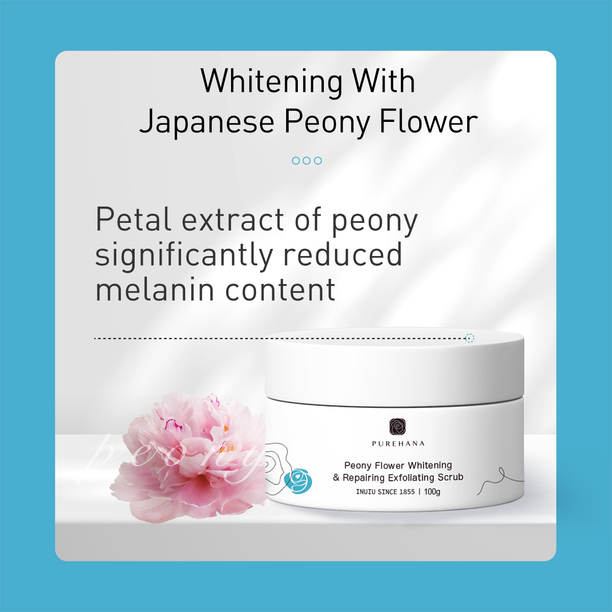 PURE HANA Peony Blossom Brightening & Repairing Exfoliating Scrub