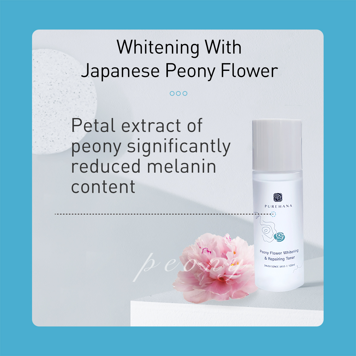PURE HANA Peony Flower Whitening Brightening Repairing and Toner