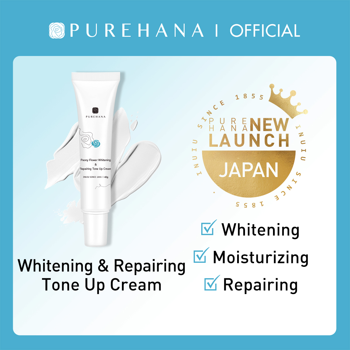 PURE HANA Peony Blossom Whitening & Repairing Cream