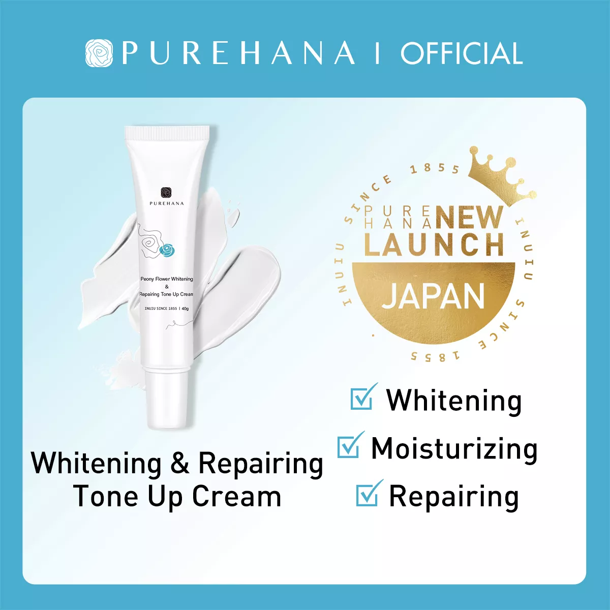 PURE HANA Peony Blossom Whitening & Repairing Cream