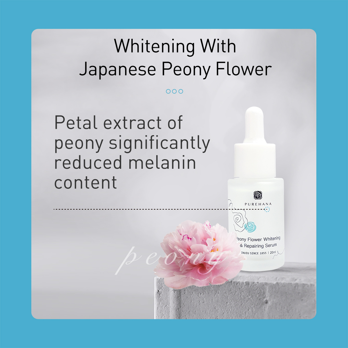 PURE HANA Peony flower repairing moisturizing and whitening essence